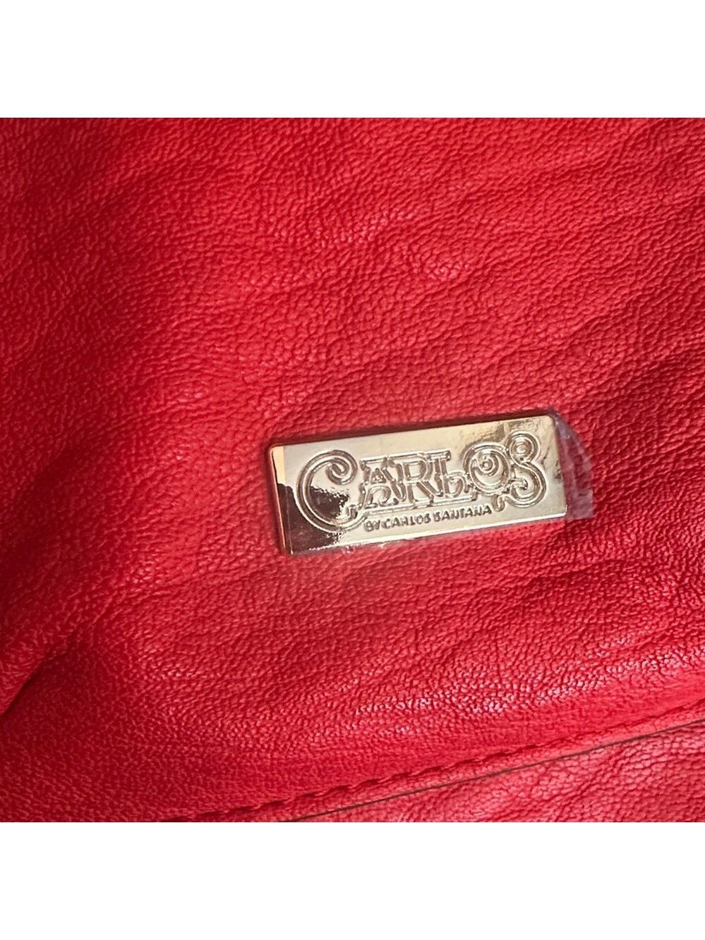 Carlos Santana Bold Red Crossbody Bag with Lion - Picture 10 of 17